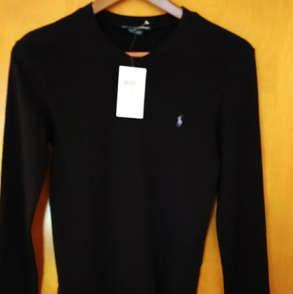 New Ralph Lauren long sleeve black T-shirt